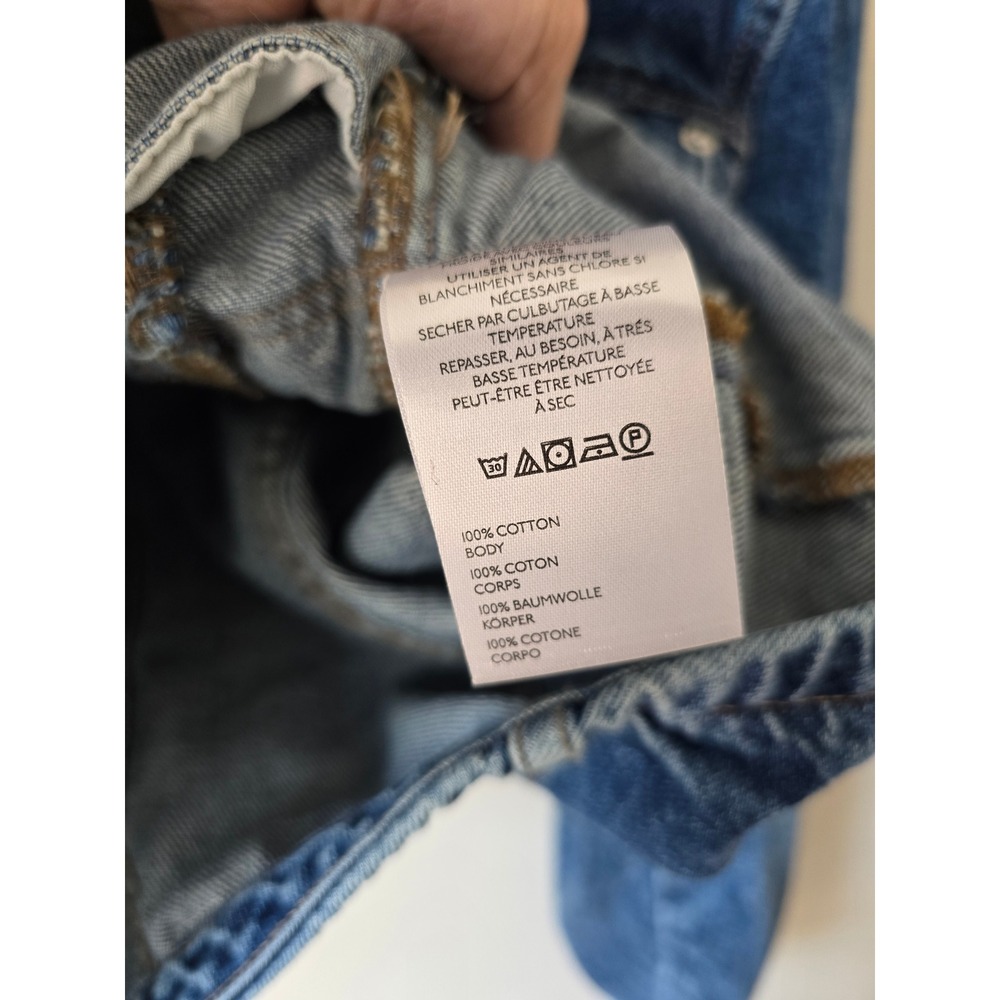 Free People High Dive Denim Trucker Jacket Medium Wash Blue Women M NWT - Picture 5 of 8
